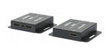 Manhattan Kit extensor HDMI 4K por Ethernet, extiende 4K@30 Hz hasta 40 m o 1080p@60 Hz hasta 70 m mediante cable Cat6, transmisor y receptor, aliment
