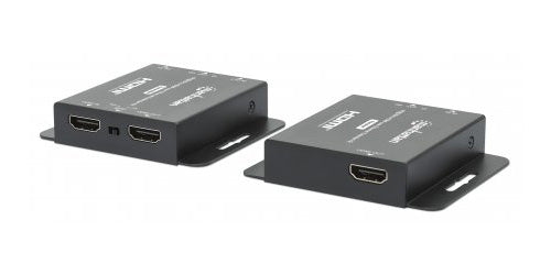 Manhattan Kit extensor HDMI 4K por Ethernet, extiende 4K@30 Hz hasta 40 m o 1080p@60 Hz hasta 70 m mediante cable Cat6, 