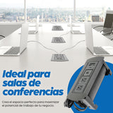 Manhattan Caja de conexión para mesa, Interior, Negro, FCC, MAN-164832