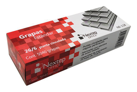 Nextep NE-118 Paquete de grapas 5040 grapas, Acero, Plata, NE118 | Grapas