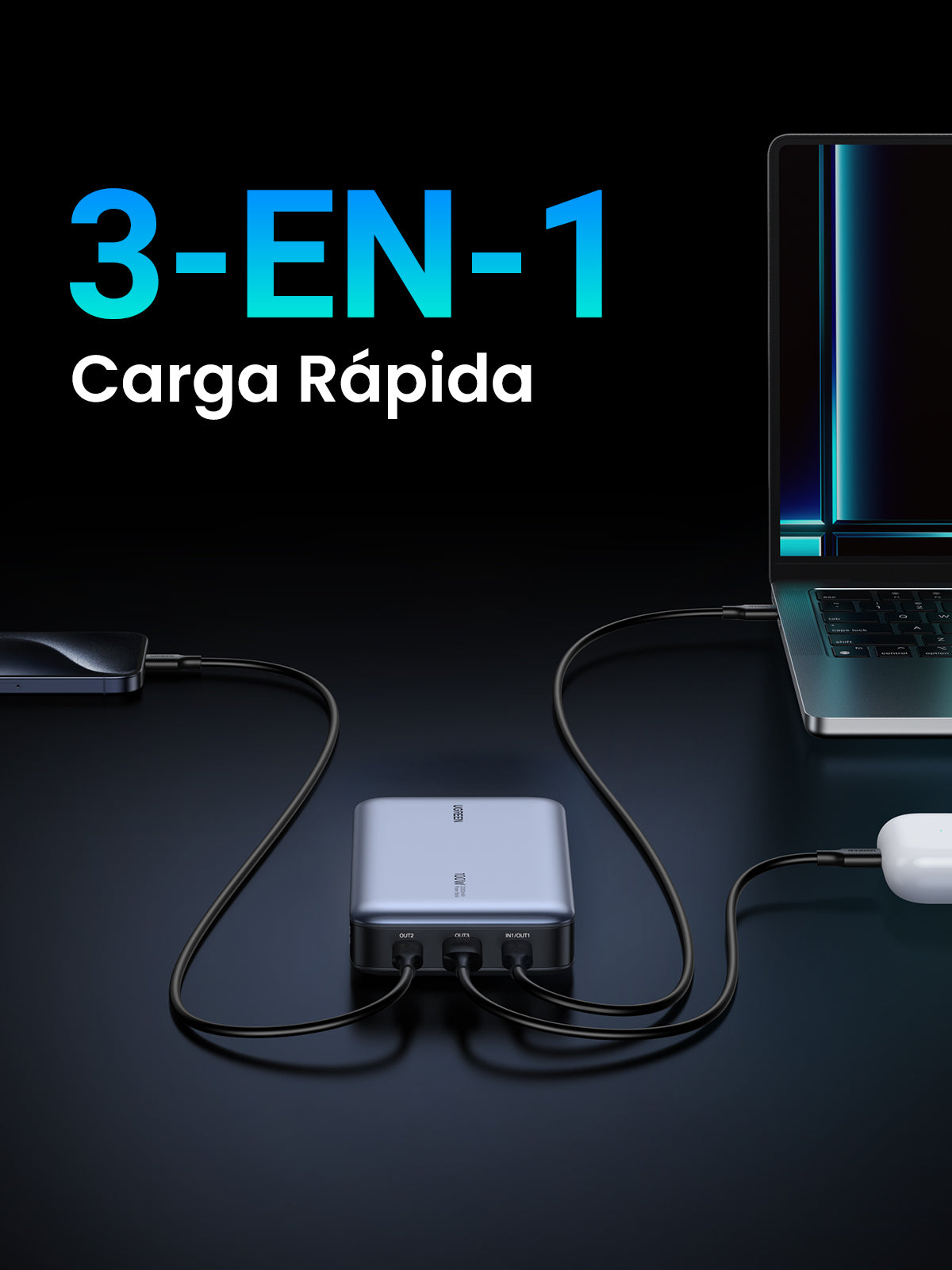 Ugreen 25188 batería externa 20000 mAh Gris