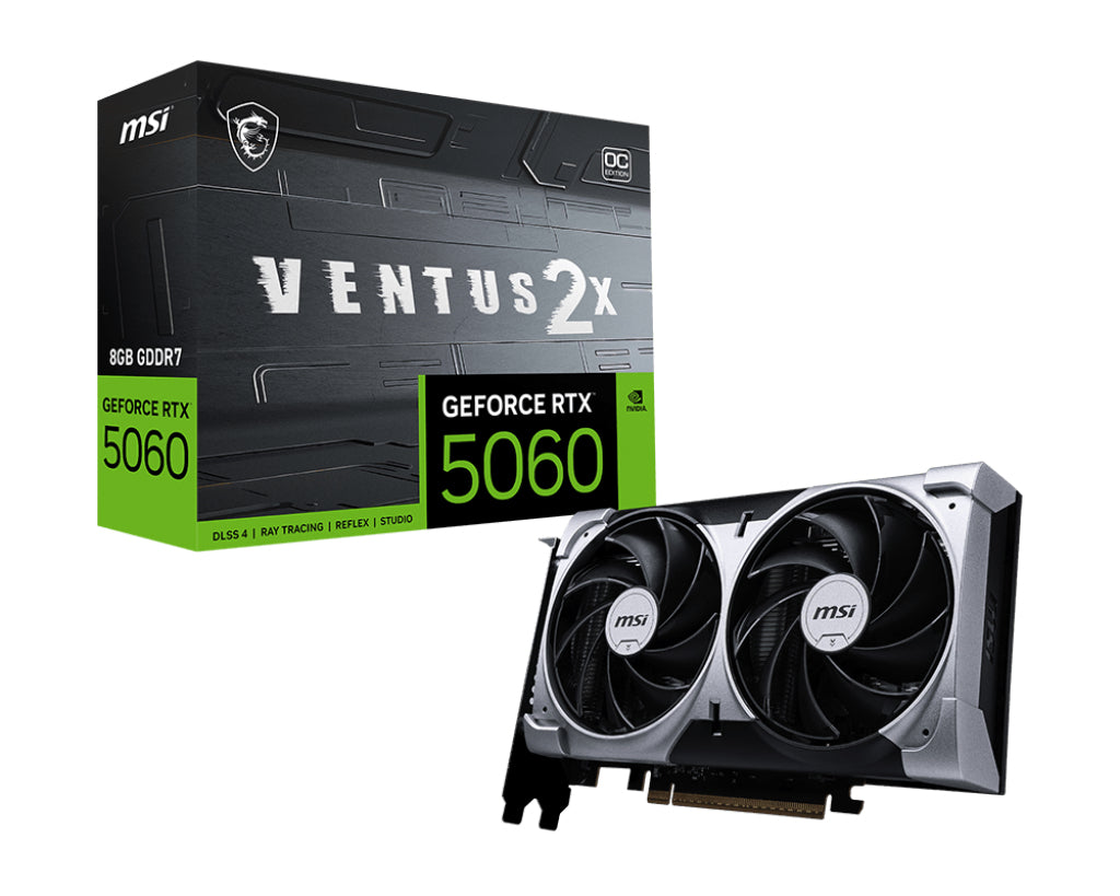 MSI GeForce RTX 5060 8G VENTUS 2X OC tarjetas gráficas Si 3840 NVIDIA GeForce RTX 5060