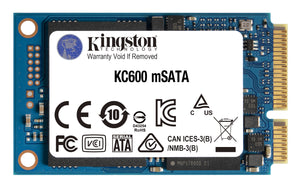 Kingston Technology Disco SSD KC600 SATA3 mSATA de 512 G unidades internas de estado sólido 256-bit AES-XTS 512 GB mSATA Serial ATA III