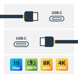 StarTech.com Cable de 1m USB-C con Entrega de Potencia hasta 5A - USB 3.1 de 10 Gbps USB Tipo C Certificado