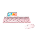 Acteck Creator Virtuos Silk MK720 teclado Ratón incluido Universal Bluetooth Español Rosa, Blanco
