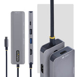 StarTech.com Mini Dock USB-C A HDMI - Adaptador Multipuertos Tipo C - PD de 140W - 4K 60Hz - Hub USB 10Gbps - Para MacBo
