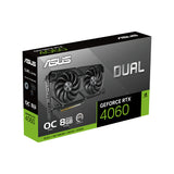 ASUS DUAL-RTX4060-O8G-EVO tarjetas gráficas Si 3072 NVIDIA GeForce RTX 4060