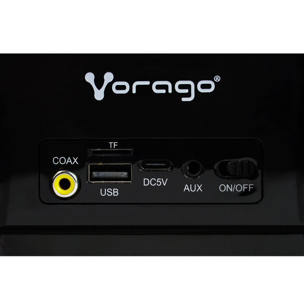 BARRA DE SONIDO PORTATIL VORAGO BSP-450 BT/TF/AUX 3.5MM/USB/COAXIAL RGB