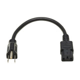 Tripp Lite P006-001 Cable de Alimentación para Computadora, NEMA 5-15P a C13 - 10A, 125V, 18 AWG, 30.5 cm [1 pie], Negro