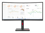 Lenovo ThinkVision T34w-30 Monitor 86,4 cm (34") 3440 x 1440 Pixeles Wide Quad HD W-LED Negro