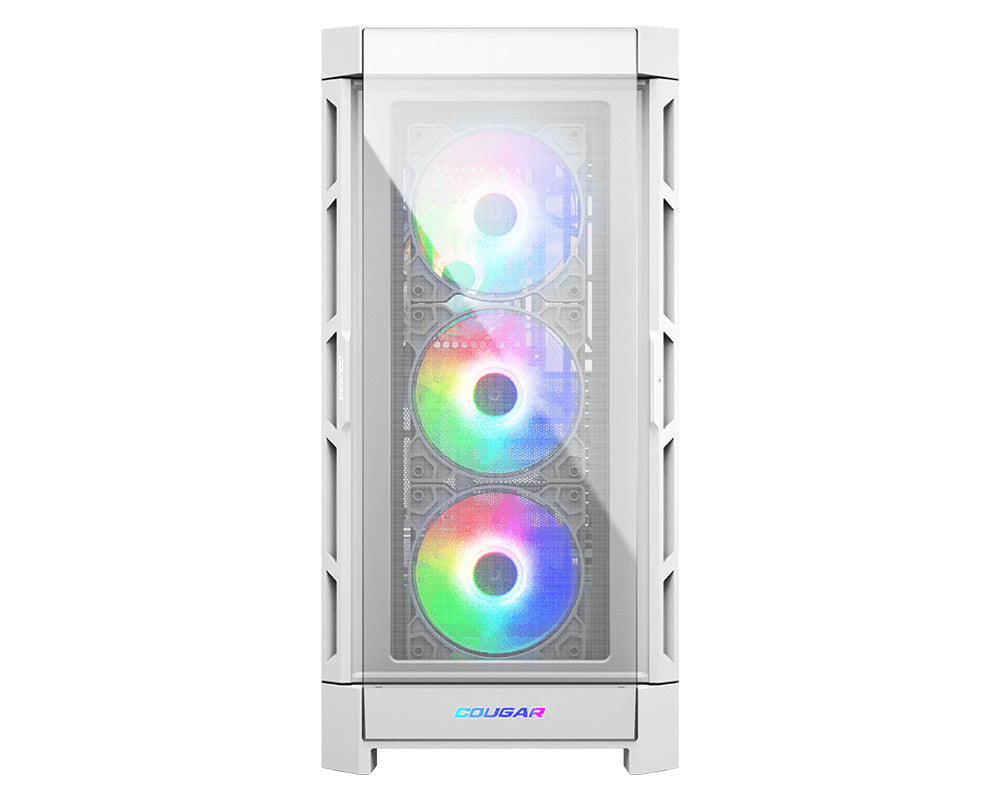 COUGAR CGR-5AD1W-RGB carcasas ordenador Metal, Nylon, Vidrio templado Midi Tower PC Blanco