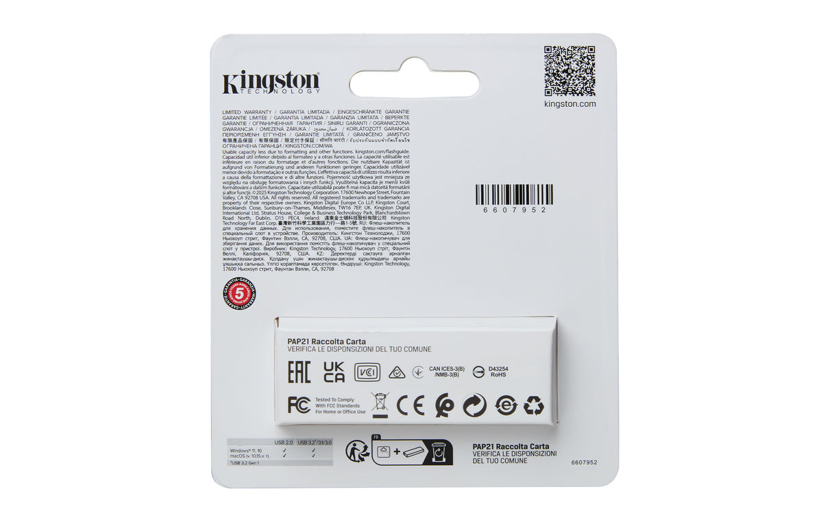 Kingston Technology 512GB Portable USB 3.2 Gen 1 DataTraveler Exodia S (Black/Yellow) Memoria Flash 512 GB USB tipo A 3.