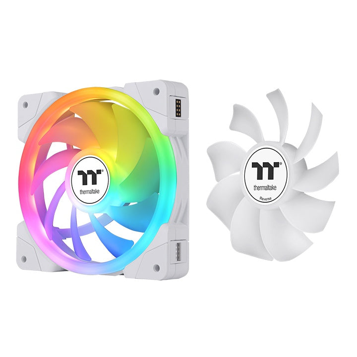 Thermaltake SWAFAN EX12 ARGB Gabinete de la computadora Enfriador de aire 12 cm Blanco 3 pieza(s), 500 RPM, 2000 RPM