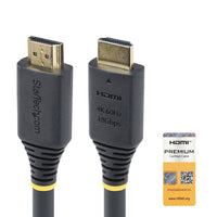 StarTech.com Cable HDMI Activo de Alta Velocidad de 15m - 4K 60Hz/1440p 144Hz - HDR10/HDCP 2.2/ARC - 18Gbps - Cable UHD 