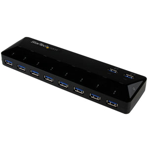 StarTech.com Concentrador USB 3.0 (5Gbps) de 10 Puertos - Ladrón con Puertos de Carga y Sincronización - Hub con 2 Puertos de 1,5A hubs de interfaz USB 3.2 Gen 1 (3.1 Gen 1) Type-B USB 3.2 Gen 1 (3.1 Gen 1) Type-A 10 10
