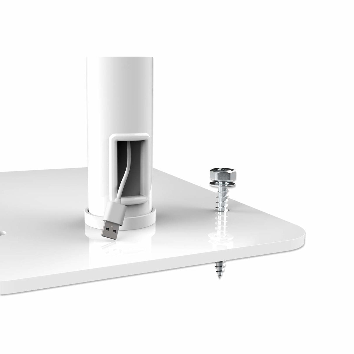 Manhattan Soporte de suelo antirrobo para tablet e iPad, universal, rotación 360°, inclinación +20° a −110°, bloqueable, para tablets de 7,9" a 11", altura ajustable, color blanco soportes Tablet/UMPC Interior Plástico, Acero Blanco