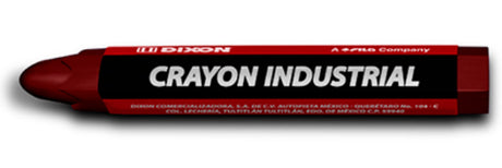 Crayón de Cera Industrial  Dixon Rojo Caja con 10 Piezas