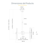 StarTech.com Soporte de Techo para TV - Soporte Universal de Cielo Raso para TV de Movimiento Total con Mástil Telescópi