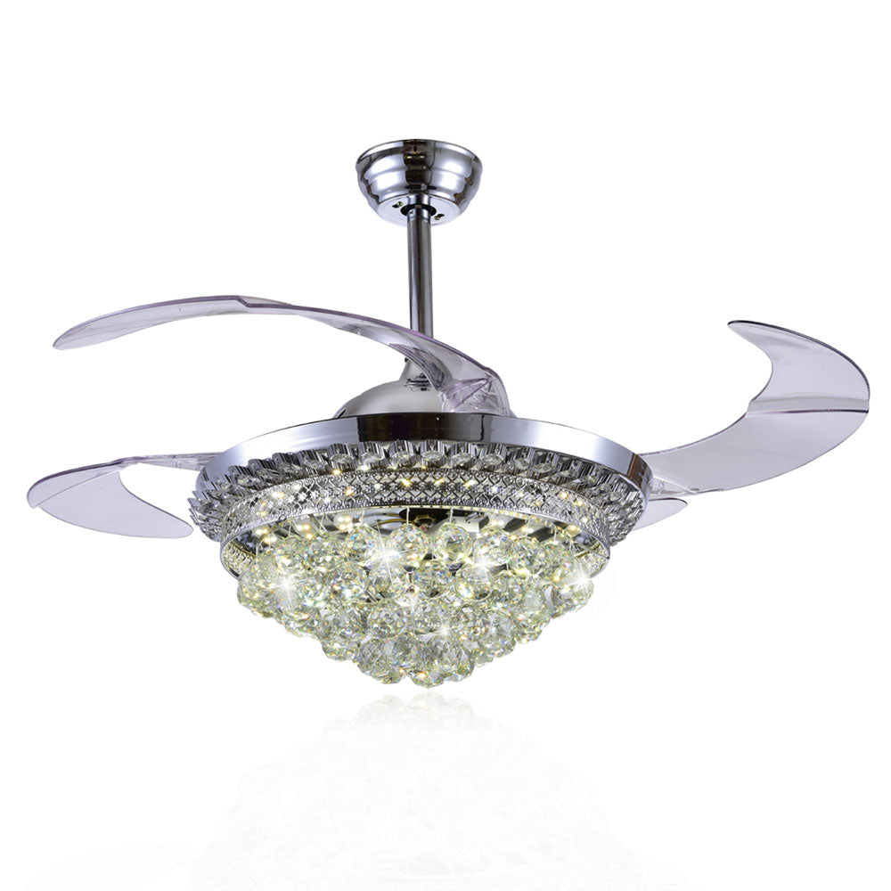 JWJ JLV-041 ventilador Transparente, Blanco