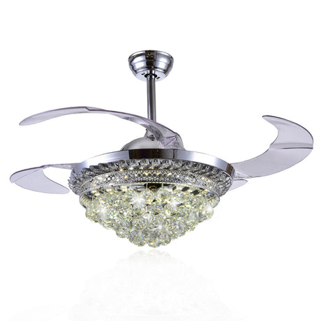 JWJ JLV-041 ventilador Transparente, Blanco