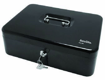 Barrilito CM4 caja para dinero en efectivo Metal Negro