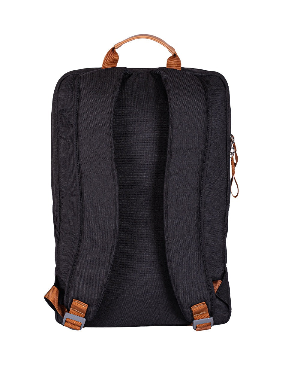 TechZone TZLBP56W-N mochila City backpack Negro Tereftalato de polietileno (PET), Compartimento del portátil