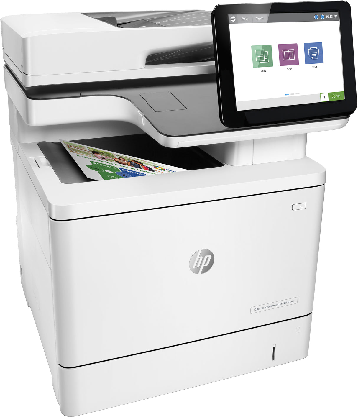 HP Color LaserJet Enterprise LaserJet Enterprise M578dn Multifunction Color Impresora, Ethernet solamente; Copiadora, escáner