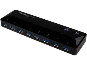 Concentrador USB 3.0 de 10 Puertos con Carga y Sincronización, 2 Puertos de 1.5A