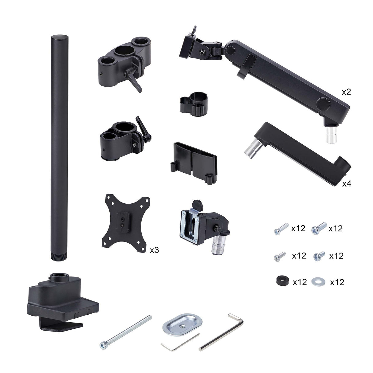 StarTech.com Soporte de Escritorio para 3 Monitores VESA 75x75/100x100 de 27 Pulgadas - Grommet o Abrazadera en C - Ajus