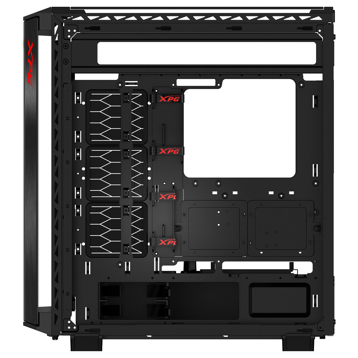 XPG BATTLECRUISER II ST Torre Media Negra carcasas ordenador Acero inoxidable Midi Tower PC Negro
