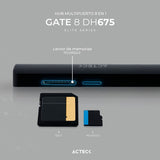 Acteck Gate 8 DH675 Alámbrico USB 3.2 Gen 1 (3.1 Gen 1) Type-C Negro, 100 W, 1000 Mbit/s, MicroSD (TransFlash)