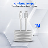 Vorago CAB-124-WH cable de transmisión Blanco 1 m USB C