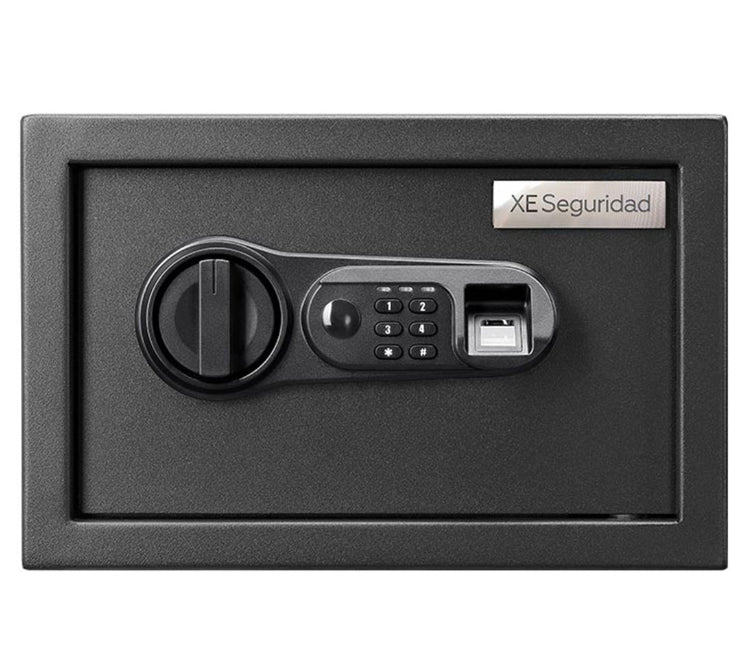XE Seguridad CFBE-20 caja fuerte Caja fuerte portátil Negro, Cerradura con combinación, Lector de huellas dactilares, Ll