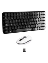 Kit Teclado y Mouse Techzone Gradient Black conexión inalámbrica con 85 teclas y Mouse con 4 Botones DPI 1600