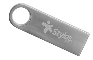 MEMORIA USB STYLOS ST100 128GB FLASH 2.0 PLATA STMUSB5B