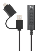 Manhattan 153560 divisores de audio USB-C & USB-A USB-A & 3.5 mm Macho Hembra