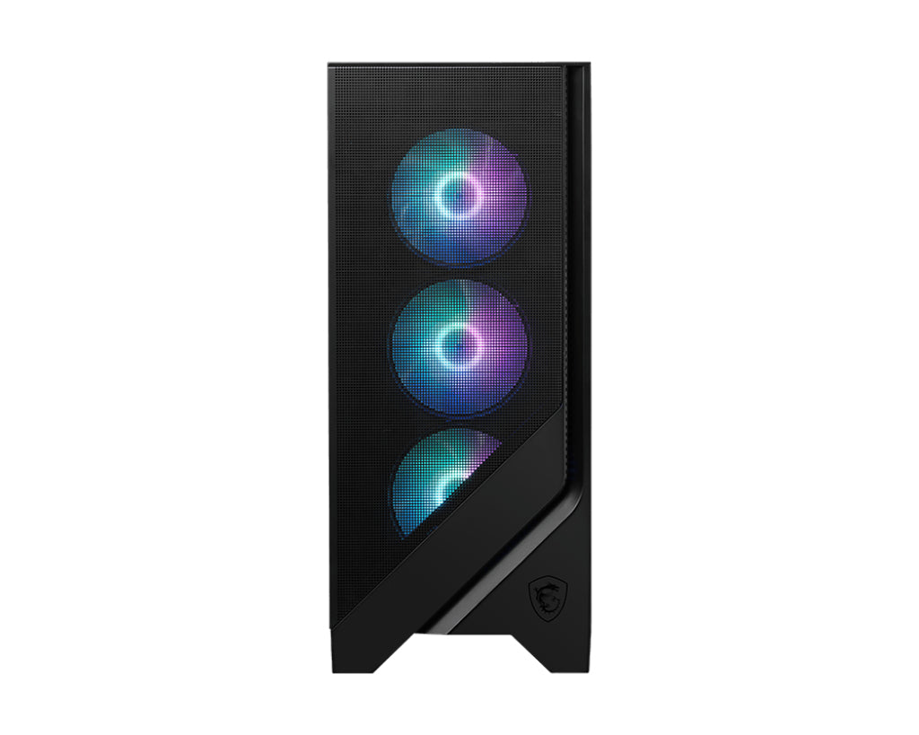MSI MAG Forge 320R AIRFLOW carcasas ordenador Malla, Plástico Micro Torre PC Negro, Transparente