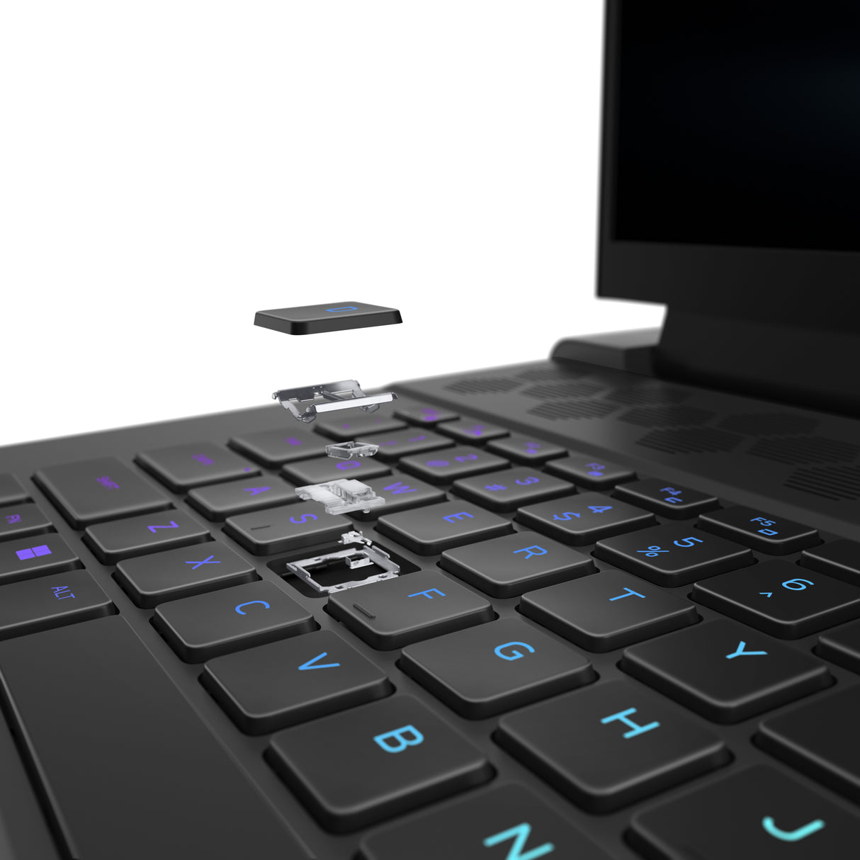 Alienware m16 R1 Laptop Dark Metallic Moon Portátil Negro Concha
