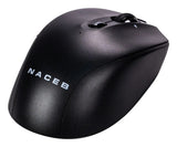 Naceb Technology Na-0139 ratón Diestro RF inalámbrico 1600 DPI, Negro, Na-0139N
