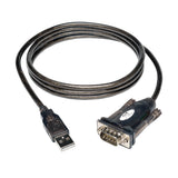 Tripp Lite U209-000-R Cable Adaptador USB-A a RS-232 (DB9) Serial (M/M), 1.52 m [5 pies], Negro, Blanco, Macho