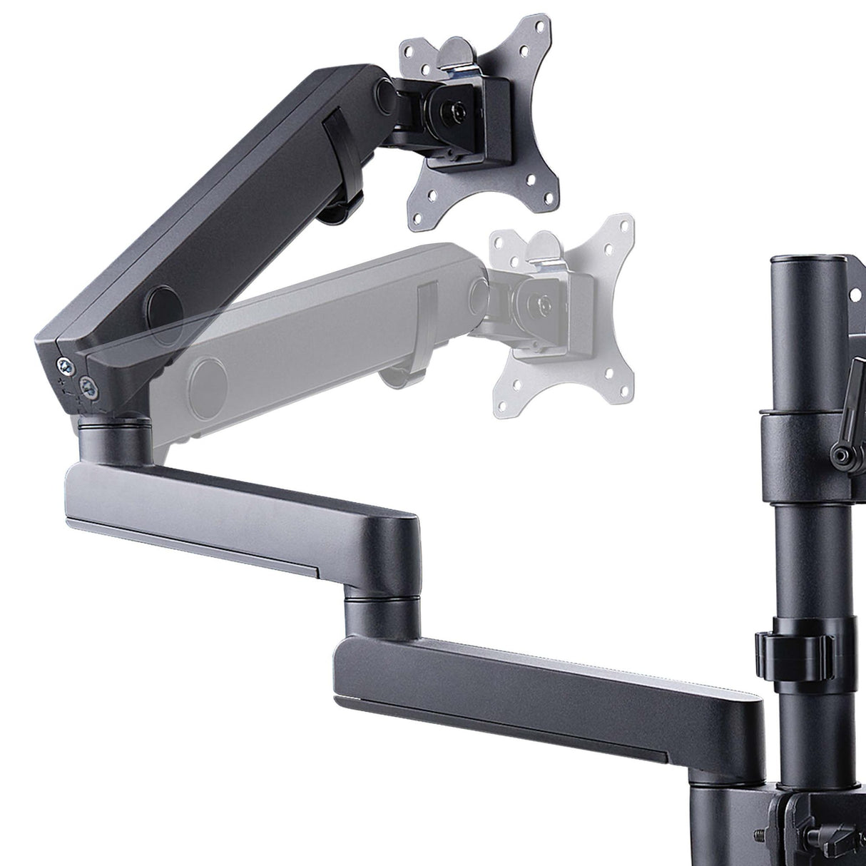 StarTech.com Soporte de Escritorio para 3 Monitores VESA 75x75/100x100 de 27 Pulgadas - Grommet o Abrazadera en C - Ajus