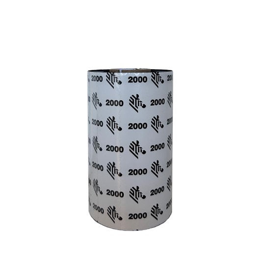 Zebra 2000 Wax cinta térmica 450 m Negro