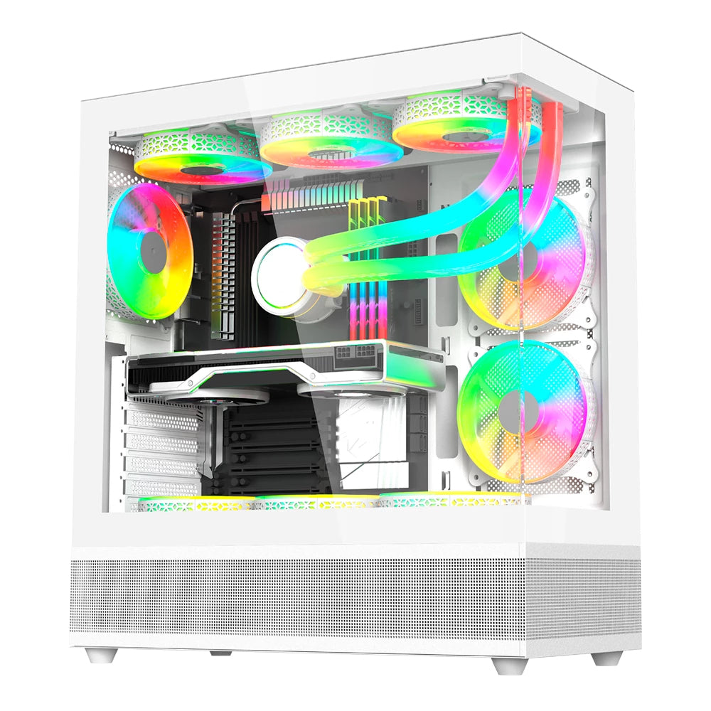 Gabinete Gamer BALAM RUSH Media Torre Tank Super 9200 TB / Max MB ATX / GPU 400 mm / 1xUSB C + 1xUSB 3.0 + 1x USB + Audi