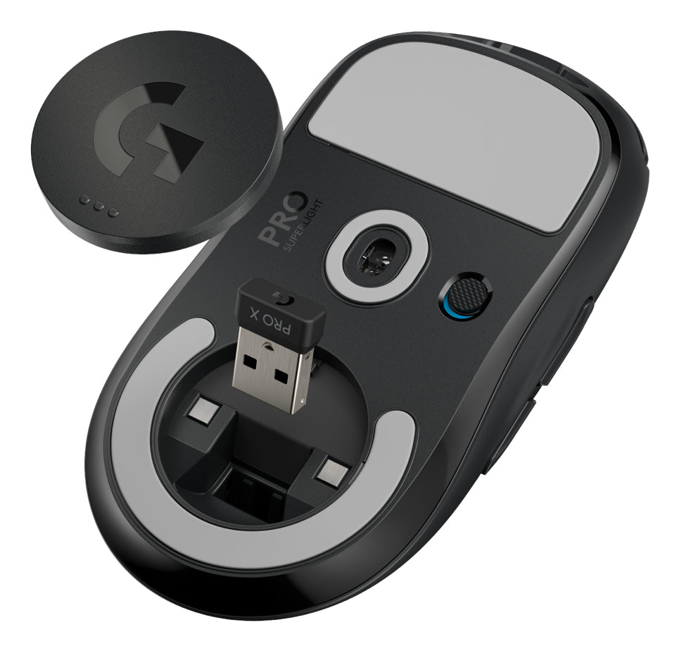 Logitech G PRO X SUPERLIGHT, Diestro, RF inalámbrico, 25600 DPI, 910-005879