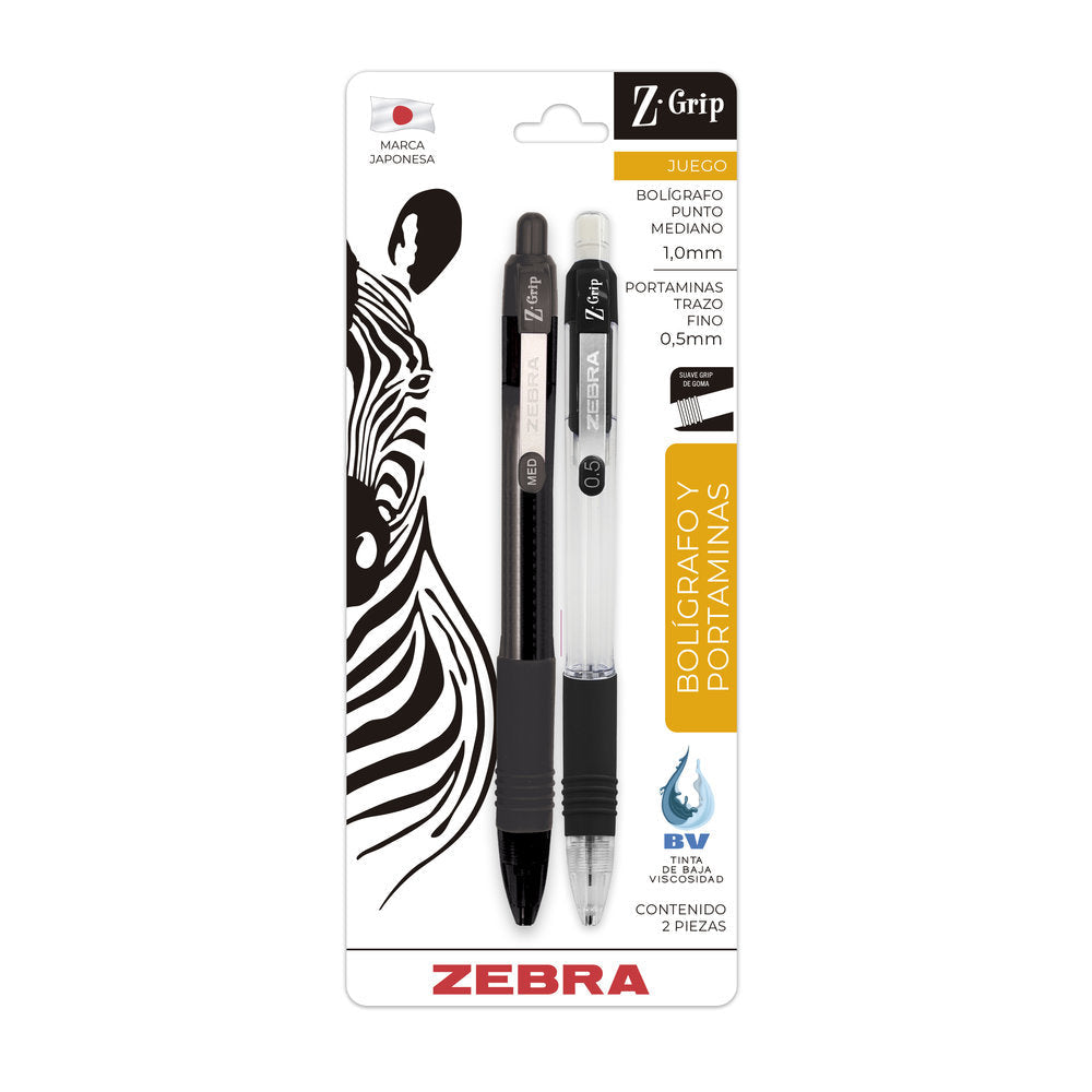 Zebra 501NGRMDB002 juegos de pluma y lápices de regalo Bolígrafo Portaminas Negro, Blanco Alrededor