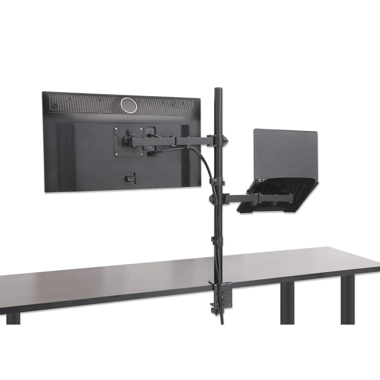 Soporte Monitor Manhattan Escritorio Para 13" A 32"/Laptop 10" A 17" Hasta 8 Kg Altura Ajustable