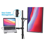 Soporte Monitor Manhattan Escritorio Para 13" A 32"/Laptop 10" A 17" Hasta 8 Kg Altura Ajustable