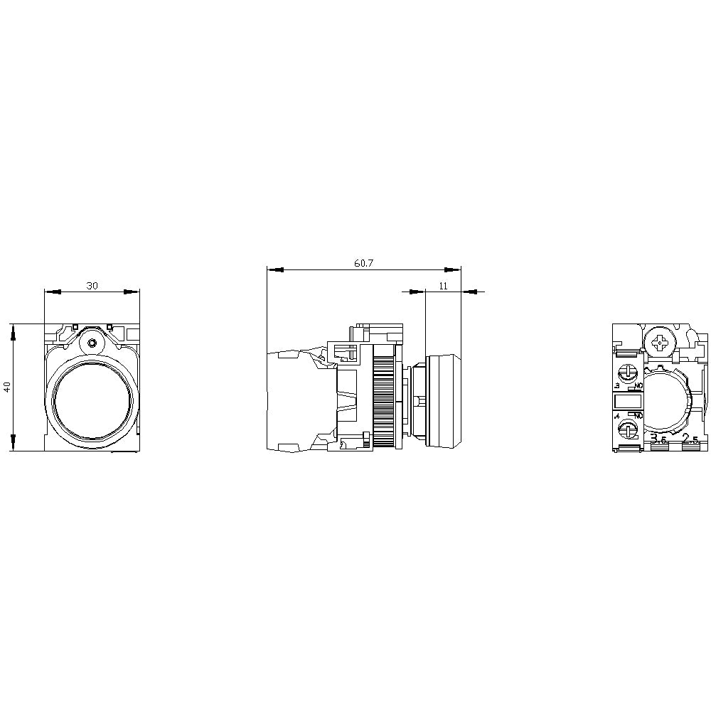 Siemens 3SU1100-0AB40-1BA0 no categorizado