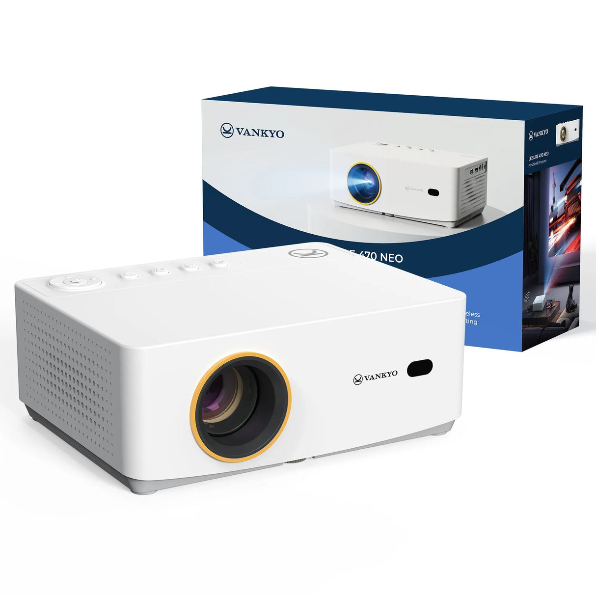 Vankyo Leisure 470 Neo Proyector de alcance estándar 140 lúmenes ANSI LCD WXGA (1280x720) Blanco, 500:1, 939.8 - 4572 mm