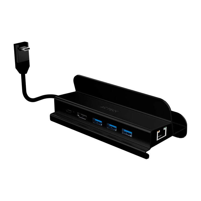 Acteck Gate 6 DH665 USB 3.2 Gen 1 (3.1 Gen 1) Type-C 10200 Mbit/s Negro, HDMI, 3840 x 2160 Pixeles